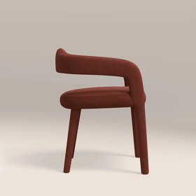 Ophelia Carver Dining Chair | Rust Red Sustainable Velvet