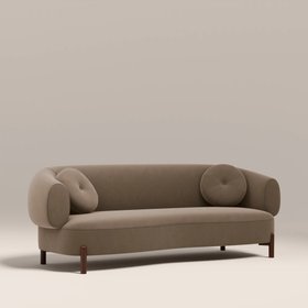 Hallfield 3 Seater Sofa | Truffle Brown Sustainable Mohair Velvet