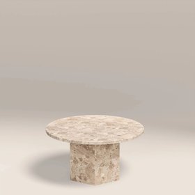 Naxos Round Coffee Table | Latte Marble