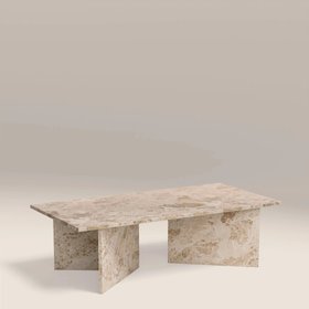 Vega Rectangle Coffee Table | Latte Marble