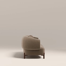 Hallfield 3 Seater Sofa | Truffle Brown Sustainable Mohair Velvet