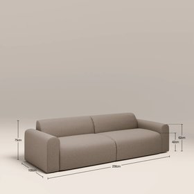 Celeste 3 Seater Sofa | Ecru Boucle