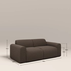 Celeste 2 Seater Sofa | Dusty Taupe Boucle