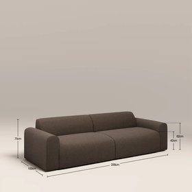 Celeste 3 Seater Sofa | Dusty Taupe Boucle