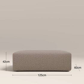 Celeste Footstool | Ecru Boucle