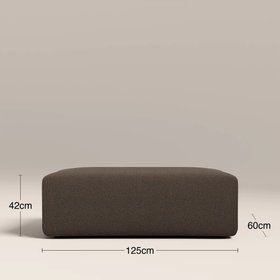 Celeste Footstool | Dusty Taupe Boucle