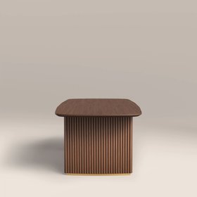 Caleb 6-8 Seat Rectangle Wooden Extendable Dining Table | Walnut