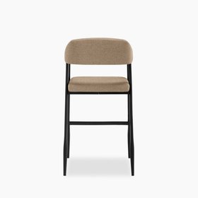 Presley Kitchen Stool | Latte Sustainable Fabric & Black