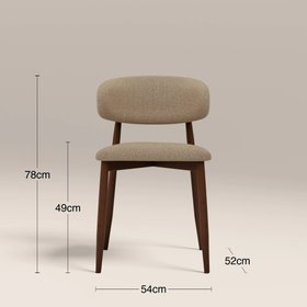 Halston Dining Chair | Latte Sustainable Fabric & Walnut