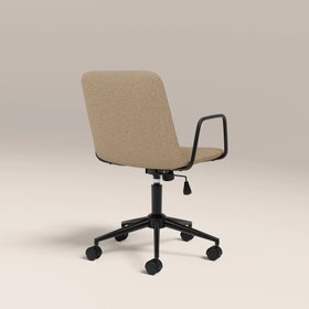 Gianna Office Chair | Latte Sustainable Fabric & Black