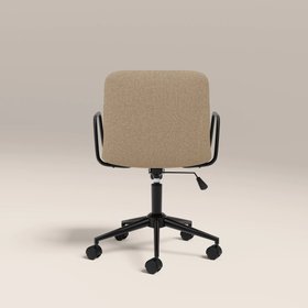 Gianna Office Chair | Latte Sustainable Fabric & Black