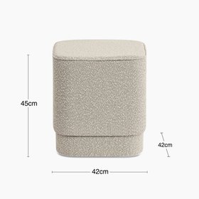 Soho Pouffe | Speckled Stone Sustainable Boucle