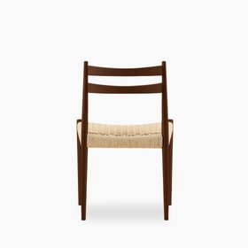 Caleb Wooden Dining Chair | Natural Weave & Walnut