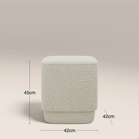 Soho Pouffe | Speckled Stone Sustainable Boucle