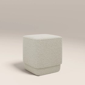 Soho Pouffe | Speckled Stone Sustainable Boucle