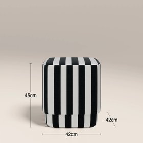 Soho Pouffe | Striped Fabric