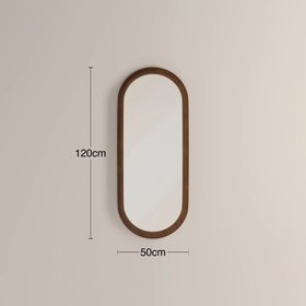 Bette Floor Length Wall Mirror, 120 x 50 cm  | Walnut