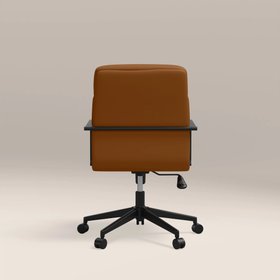 Blaire Office Chair | Tuscan Tan Faux Leather & Black