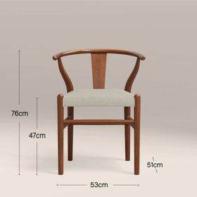 Bjorn Wooden Dining Chair | Speckled Stone Sustainable Boucle & Walnut