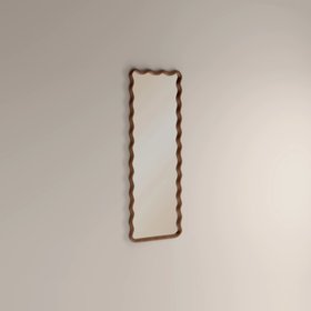 Osaka Wavy Full Length Mirror, 180 x 80 cm | Walnut