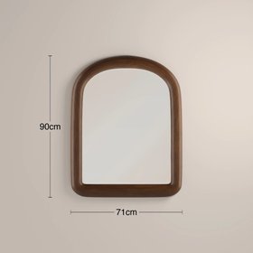 Ciara Arch Wall Mirror, 90 x 71 cm | Walnut