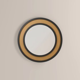 Brook Round Wall Mirror,  80 cm| Rattan