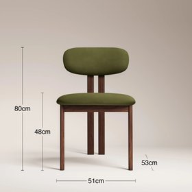 Arbor Dining Chair | Olive Green Sustainable Velvet & Walnut