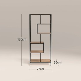 Seaford Display Unit | Black & Oak