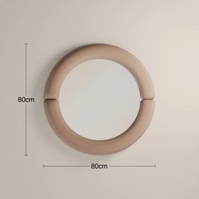 Morris Round Wall Mirror,  80 cm| Nude Gloss