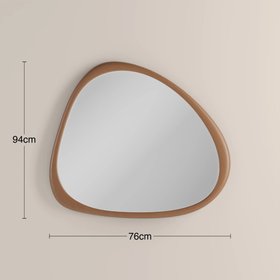 Sable Pond Wall Mirror, 94 x 76 cm | Light Walnut