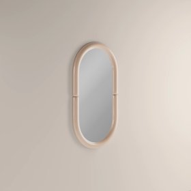 Morris Oval Full Length Mirror, 150 x 77 cm | Nude Gloss