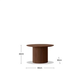 Marcel Set of 2 Round Wooden Coffee Tables | Walnut