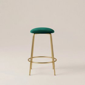 Regent Kitchen Stool | Teal Sustainable Velvet
