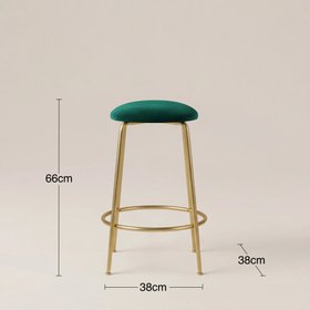 Regent Kitchen Stool | Teal Sustainable Velvet