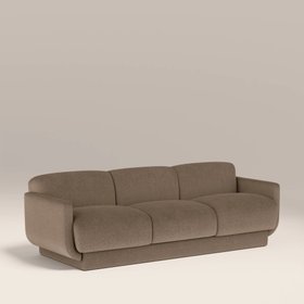 Connick 3 Seater Sofa | Truffle Brown Sustainable Mohair Velvet