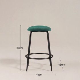 Regent Kitchen Stool | Teal Sustainable Velvet