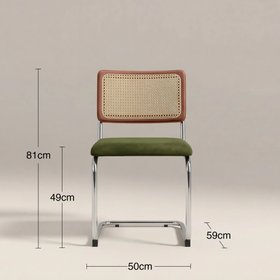 Kenton Dining Chair | Olive Green Sustainable Velvet & Chrome