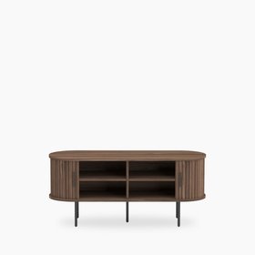 Mika Wooden TV Stand | Walnut & Black