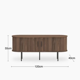 Mika Wooden TV Stand | Walnut & Black