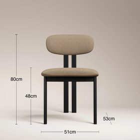 Arbor Dining Chair | Latte Sustainable Fabric & Black