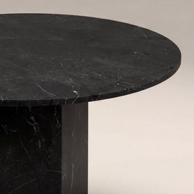 Naxos 4 Seat Round Dining Table | Onyx Black Marble