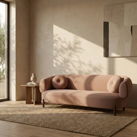 Hallfield 3 Seater Sofa | Blush Pink Sustainable Velvet