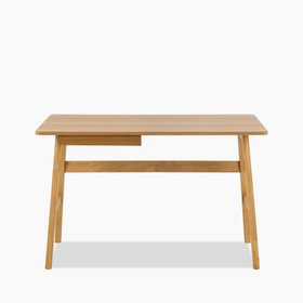 Barnett Wooden 1 Drawer Desk | Oak