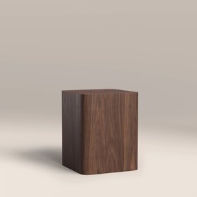 Sabel Square Wooden Side Table | Walnut