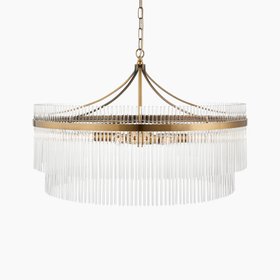 Marietta 7 Light Pendant Light | Brass