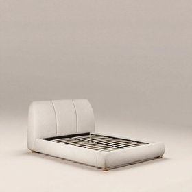 Paro King Bed | Ivory Boucle & Natural