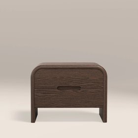 Parson Wooden 2 Drawer Bedside Table | Dark Walnut