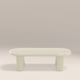 Ludo Rectangle Coffee Table | High Gloss Cream