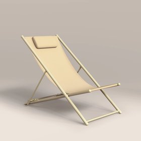 Lua Folding Deck Chair | Butter Yellow
