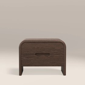 Parson Wooden 2 Drawer Bedside Table | Dark Walnut